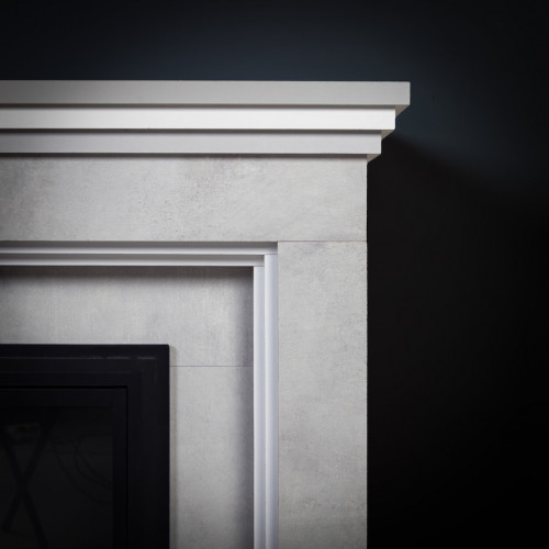 Cheminée électrique décorative – RETRO EF1 – 1800 W - télécommande - effet flamme LED 4 couleurs - gris - DLC Home