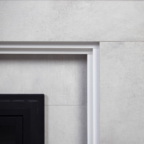 Cheminée électrique décorative – RETRO EF1 – 1800 W - télécommande - effet flamme LED 4 couleurs - gris - DLC Home