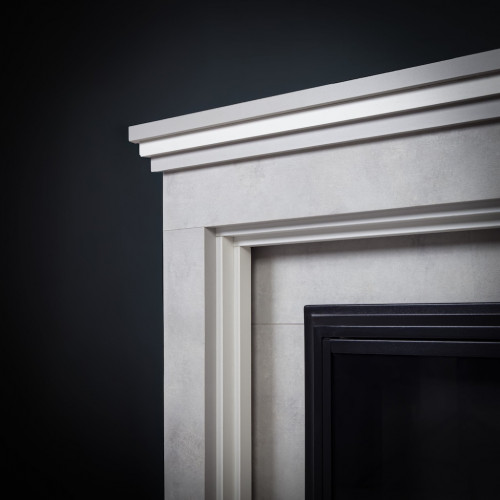 Cheminée électrique décorative – RETRO EF1 – 1800 W - télécommande - effet flamme LED 4 couleurs - gris - DLC Home