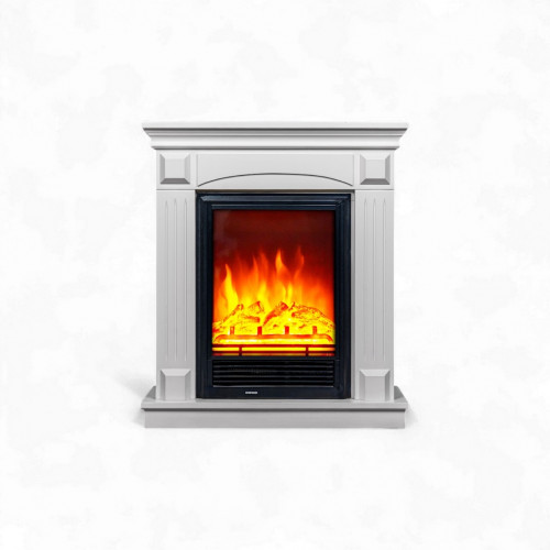 Cheminée électrique décorative – SANTORINI – 1800 W - télécommande - effet flamme LED - Blanc - DLC Home