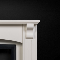 Cheminée électrique décorative – COLUMN – 1800 W - télécommande - effet flamme LED - blanc - DLC Home