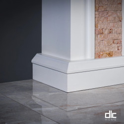 Cheminée électrique décorative en pierre naturelle – TUVALU – 1800W – 149 cm – Crème & blanc - DLC Home