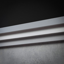 Cheminée électrique décorative – RETRO CONCRETE – 1800W – Télécommande – Blanc & gris béton - DLC Home