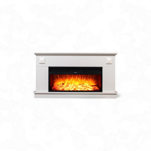 Cheminée électrique décorative – PENIDA – 1800W – Télécommande – blanche - DLC Home