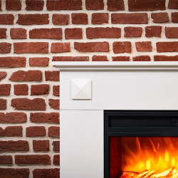 Cheminée électrique décorative – PENIDA – 1800W – Télécommande – blanche - DLC Home
