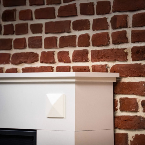 Cheminée électrique décorative – PENIDA – 1800W – Télécommande – blanche - DLC Home