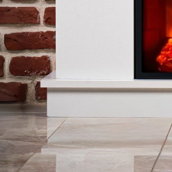 Cheminée électrique décorative – PENIDA – 1800W – Télécommande – blanche - DLC Home