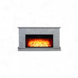 Cheminée électrique décorative – PENIDA RETRO– 1800W – LED & télécommande – gris de marque DLC Home, référence: B9084700