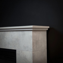 Cheminée électrique décorative – PENIDA RETRO– 1800W – LED & télécommande – gris - DLC Home