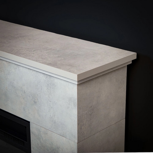 Cheminée électrique décorative – PENIDA RETRO– 1800W – LED & télécommande – gris - DLC Home