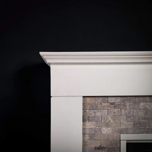 Cheminée électrique décorative – SERATONYA - 1800W - Télécommande - Effet flamme LED réglable - blanche - DLC Home