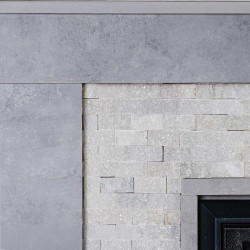 Cheminée électrique décorative - RETRO CONCRETE EF4 – 1800W - flamme LED - thermostat et télécommande - blanche - DLC Home