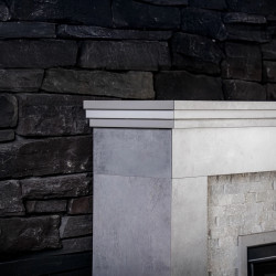 Cheminée électrique décorative - RETRO CONCRETE EF4 – 1800W - flamme LED - thermostat et télécommande - blanche - DLC Home