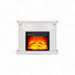 Cheminée électrique - Mykonos - 1800 W avec effet flamme réaliste, chauffage 17 à 27 °C Bluetooth Wi-Fi de marque DLC Home, référence: B9085400