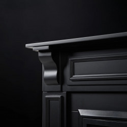 Cheminée électrique décorative - DLC MYKONOS – 1800W - flamme LED - télécommande - effet flamme - noire - DLC Home