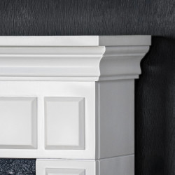 Cheminée électrique décorative avec pierre grise – MORELLA EF4 - 1800W - flamme LED - télécommande - effet flamme - DLC Home