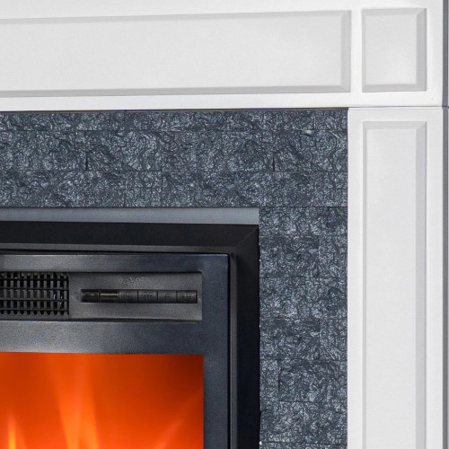 Cheminée électrique - Morella - 1800 W avec effet flamme réaliste, chauffage 17 à 27 °C - Bluetooth Wi-Fi - DLC Home