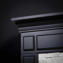 Cheminée électrique - Morella - 1800 W - effet flamme réaliste, chauffage 17 à 27 °C - Bluetooth Wi-Fi - noire blanche - DLC Home