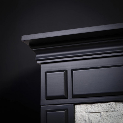 Cheminée électrique - Morella - 1800 W - effet flamme réaliste, chauffage 17 à 27 °C - Bluetooth Wi-Fi - noire blanche - DLC Home