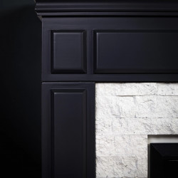 Cheminée électrique - Morella - 1800 W - effet flamme réaliste, chauffage 17 à 27 °C - Bluetooth Wi-Fi - noire blanche - DLC Home