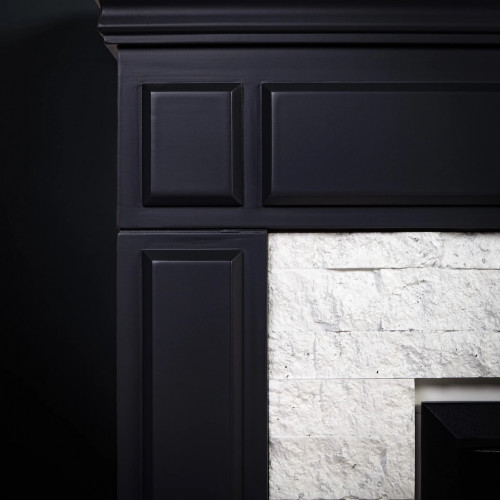 Cheminée électrique décorative en pierre blanche – MORELLA EF 4 – 1800W - télécommande - effet flame - DLC Home