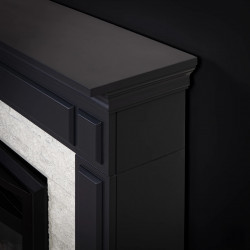 Cheminée électrique - Morella - 1800 W - effet flamme réaliste, chauffage 17 à 27 °C - Bluetooth Wi-Fi - noire blanche - DLC Home