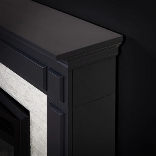 Cheminée électrique décorative en pierre blanche – MORELLA EF 4 – 1800W - télécommande - effet flame - DLC Home