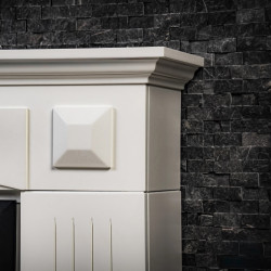 Cheminée électrique décorative blanche – SANTORINI EF 4 – 1800W - télécommande - effet flame - DLC Home