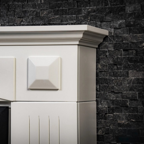 Cheminée électrique décorative blanche – SANTORINI EF 4 – 1800W - télécommande - effet flame - DLC Home