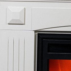 Cheminée électrique décorative blanche – SANTORINI EF 4 – 1800W - télécommande - effet flame - DLC Home