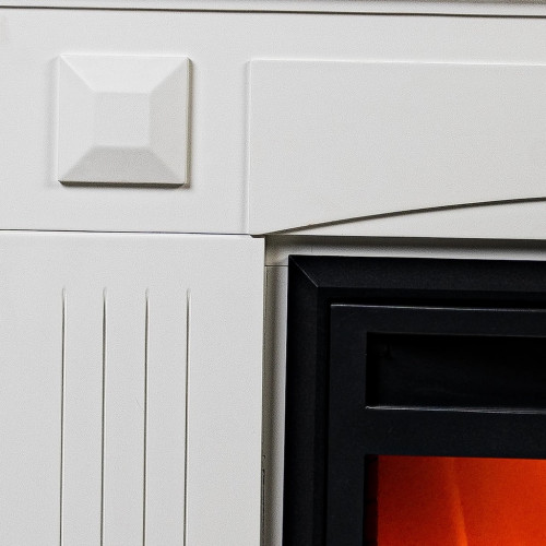 Cheminée électrique décorative blanche – SANTORINI EF 4 – 1800W - télécommande - effet flame - DLC Home