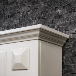 Cheminée électrique décorative blanche – SANTORINI EF 4 – 1800W - télécommande - effet flame - DLC Home