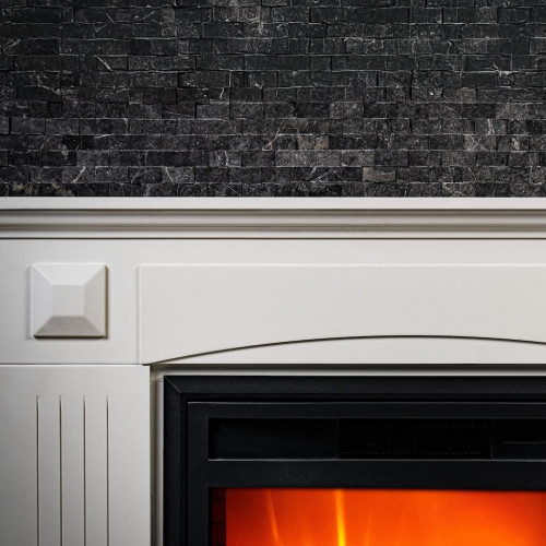 Cheminée électrique décorative blanche – SANTORINI EF 4 – 1800W - télécommande - effet flame - DLC Home