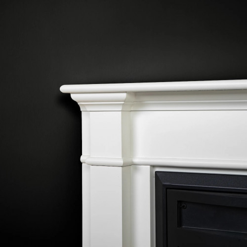 Cheminée électrique d’angle blanche – CORNER EF 4 – 1800W - télécommande - effet flame - DLC Home