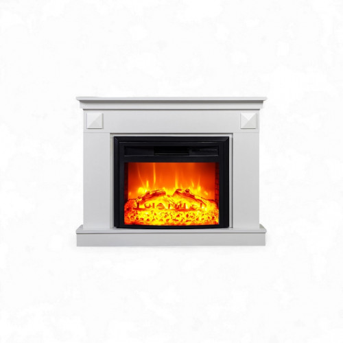 Cheminée électrique - Penida - 1800 W avec effet flamme réaliste, chauffage 17 à 27 °C - Bluetooth Wi-Fi - DLC Home