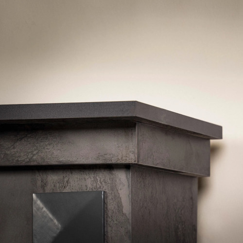 Cheminée électrique - Irony Gray - 1800 W avec effet flamme réaliste, chauffage 17 à 27 °C - Bluetooth Wi-Fi - DLC Home