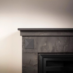 Cheminée électrique - Irony Gray - 1800 W avec effet flamme réaliste, chauffage 17 à 27 °C - Bluetooth Wi-Fi - DLC Home