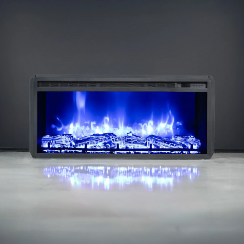 Cheminée électrique encastrable – ElectricFlame 2 – 34" – 900 et 1800W – LED multicolore – Wi-Fi & Bluetooth - DLC Home