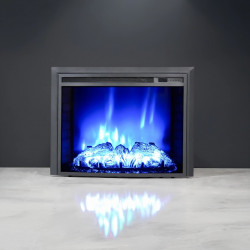 Cheminée électrique encastrable 26” – ElectricFlame 4 – 1800W – Effet LED multicolore & Wi-Fi - DLC Home