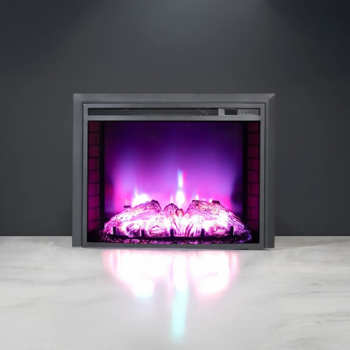 Cheminée électrique encastrable 26” – ElectricFlame 4 – 1800W – Effet LED multicolore & Wi-Fi - DLC Home