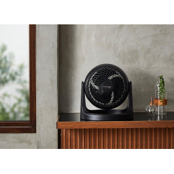 Ventilateur à poser, OHYAMA, Pcf-he18 b noir 31 W, D25 cm de marque IRIS, référence: B9105900