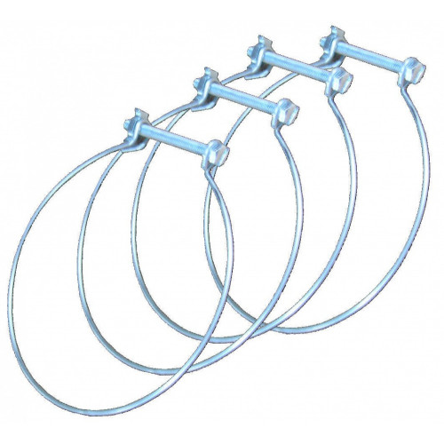 Lot de 4 colliers de fixation acier EQUATION, Diam. 80/80 mm Cf80 - S&P