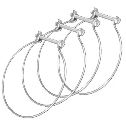 Lot de 4 colliers de fixation acier EQUATION, Diam. 80/80 mm Cf80 - S&P