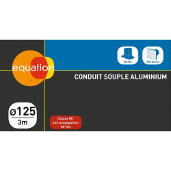 Conduit souple aluminium S&P, Diam. 125/125 mm, L. 3 m Csa125 - S&P
