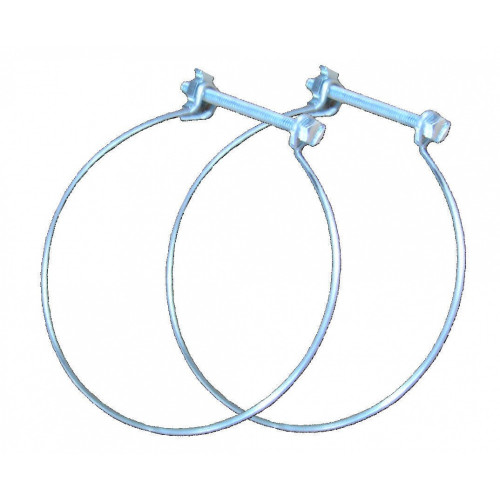 2 colliers de fixation acier S&P, Diam.125/125 mm Cf125 - S&P