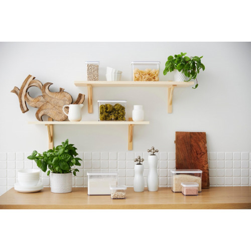 Boîte ROTHO plastique, l.10 x P.20 x H.14.2 cm, 2.1 l,  transparent / blanc - ROTHO