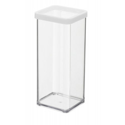 Boîte ROTHO plastique, l.10 x P.10 x H.21.4 cm, 1.5 l,  transparent / blanc - ROTHO