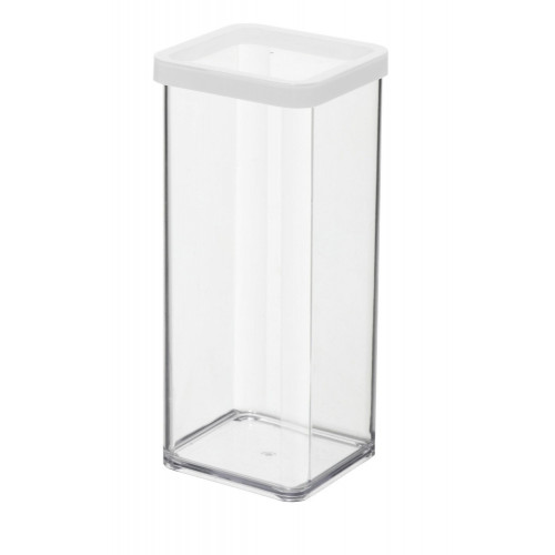 Boîte ROTHO plastique, l.10 x P.10 x H.21.4 cm, 1.5 l,  transparent / blanc - ROTHO
