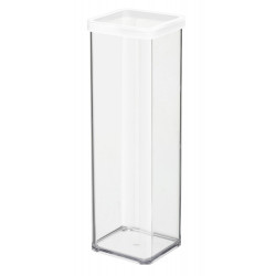 Boîte ROTHO plastique, l.10 x P.10 x H.28.5 cm, 2 l,  transparent / blanc de marque ROTHO, référence: B9108600