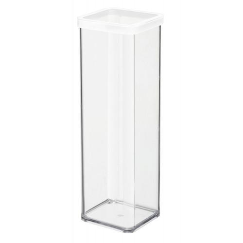 Boîte ROTHO plastique, l.10 x P.10 x H.28.5 cm, 2 l,  transparent / blanc - ROTHO